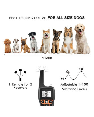 1000m Electric Dog Training Collar Waterproof Rechargeable for one Collar
