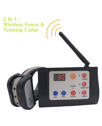 New 2 IN 1 Wireless Electronic Pet Dog Fence System with one Collar New 2 IN 1 Wireless Electronic Pet Dog Fence System with one Collar