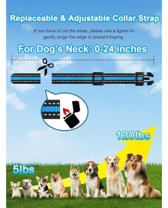 3300Ft Dog Training Collar For one Dog Rechargeable Waterproof E Collar 3 Modes