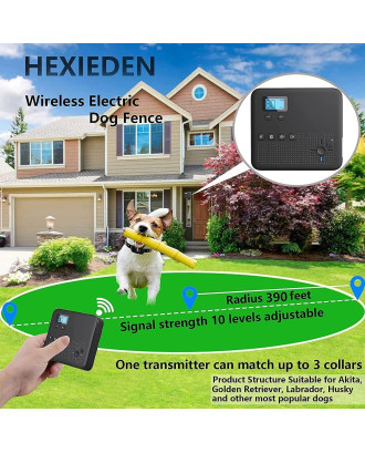 2 In 1 Electric Pet Fence with One Dog Training Rechargeable Collar