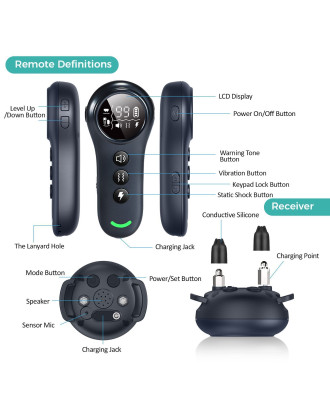 2 In 1 Remote Dog Training Collar Automatic Bark Stop Collar IP67 Waterproof 2 In 1 Remote Dog Training Collar Automatic Bark Stop Collar IP67 Waterproof